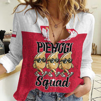 Funny Pierogi Squad Women Casual Shirt Polish Pride Food Humor