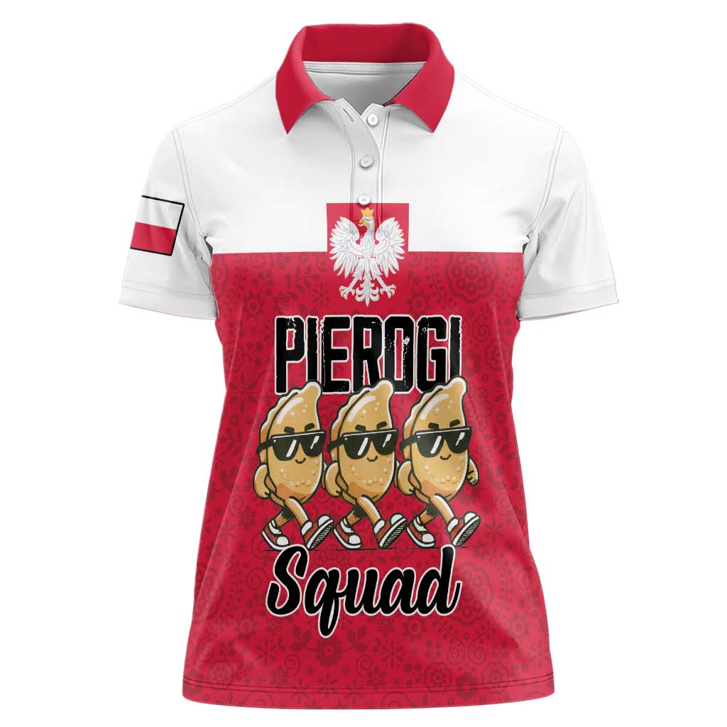 Funny Pierogi Squad Women Polo Shirt Polish Pride Food Humor