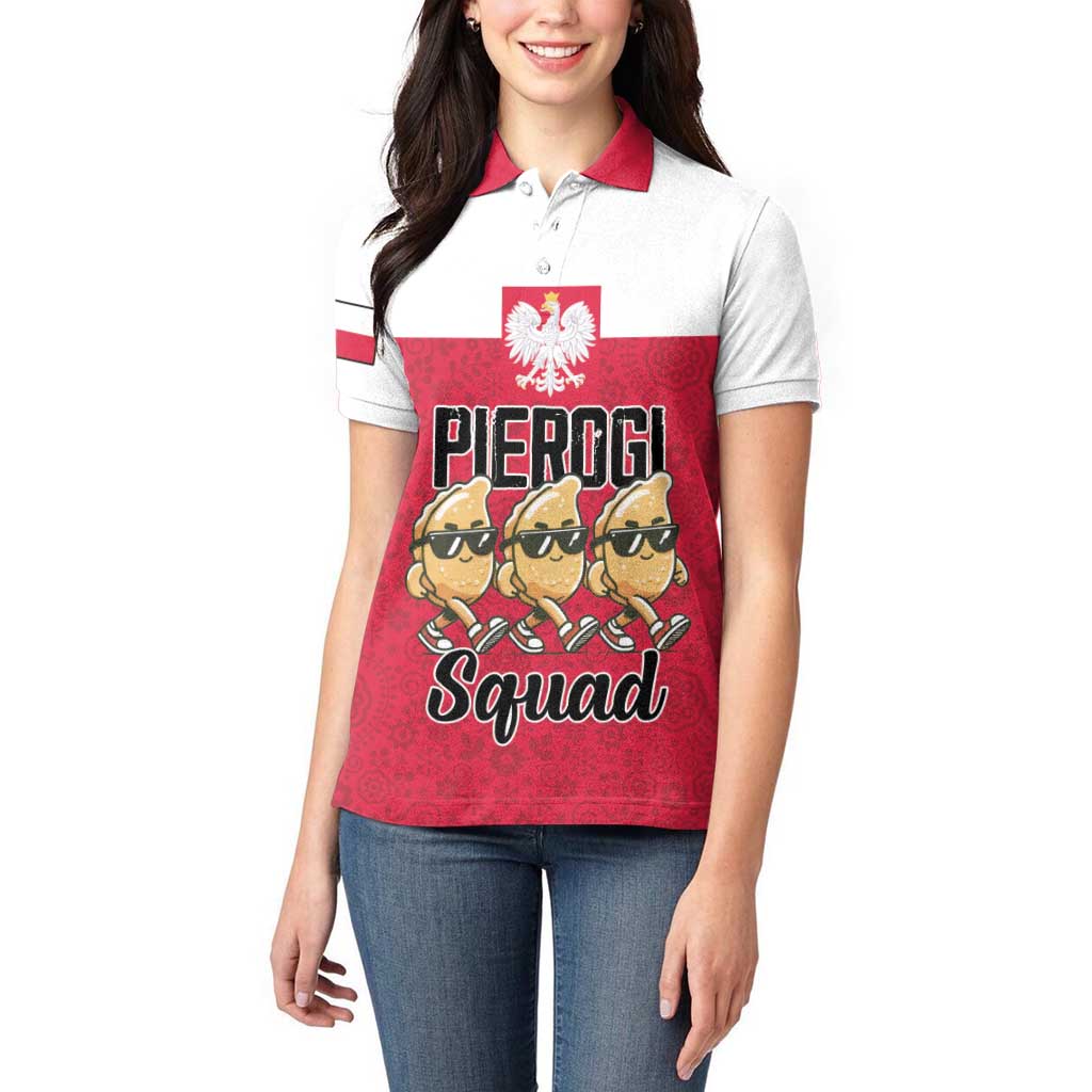 Funny Pierogi Squad Women Polo Shirt Polish Pride Food Humor