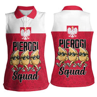 Funny Pierogi Squad Women Sleeveless Polo Shirt Polish Pride Food Humor