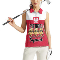 Funny Pierogi Squad Women Sleeveless Polo Shirt Polish Pride Food Humor