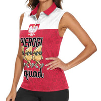 Funny Pierogi Squad Women Sleeveless Polo Shirt Polish Pride Food Humor