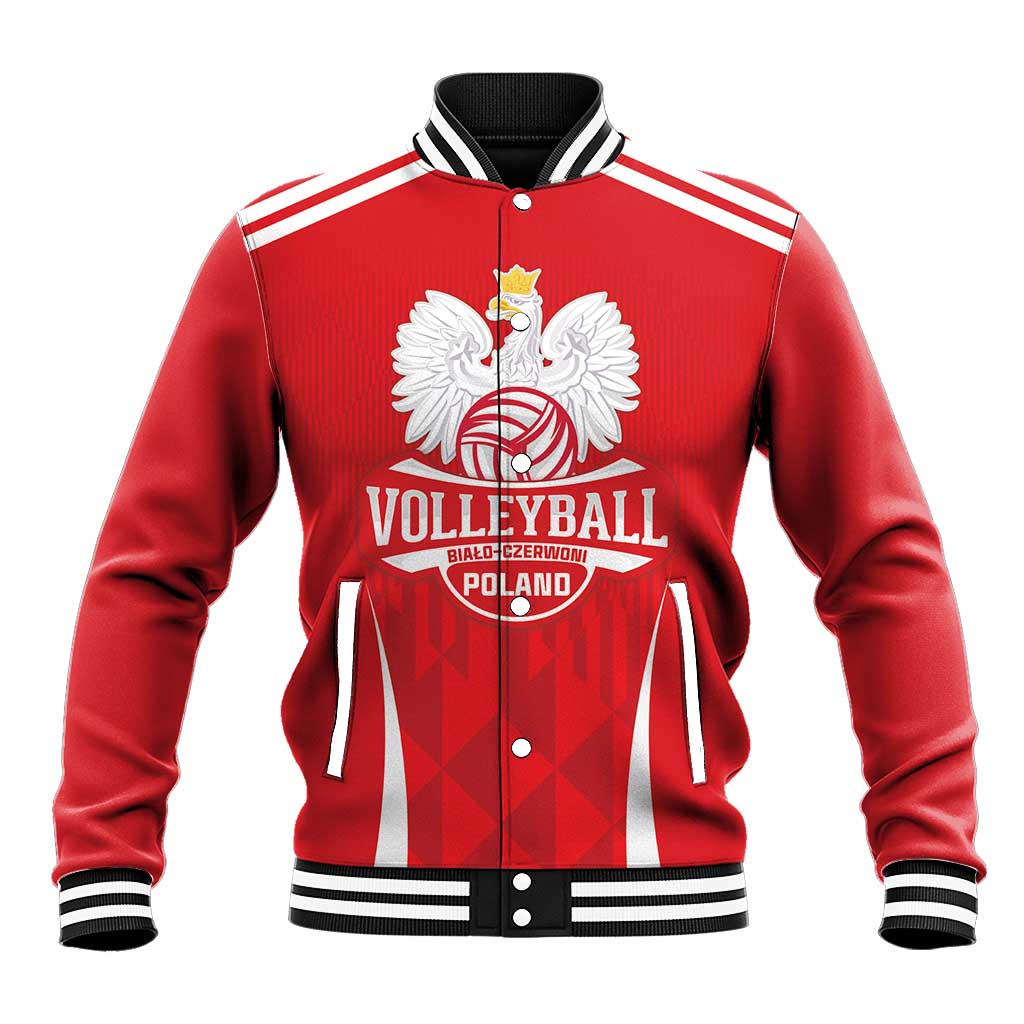 Custom Poland Volleyball Baseball Jacket Bialo–Czerwoni Go Champions