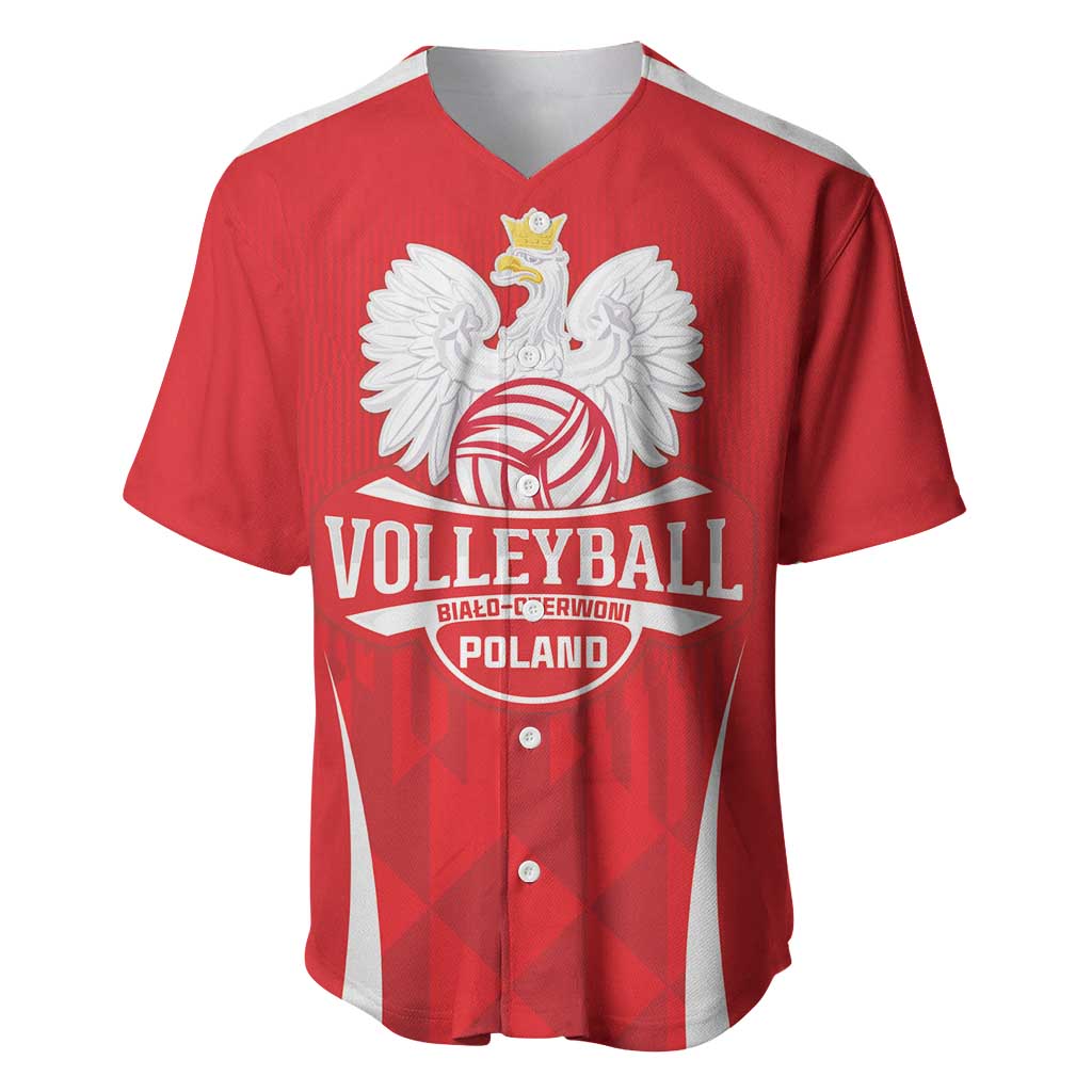 Custom Poland Volleyball Baseball Jersey Bialo–Czerwoni Go Champions