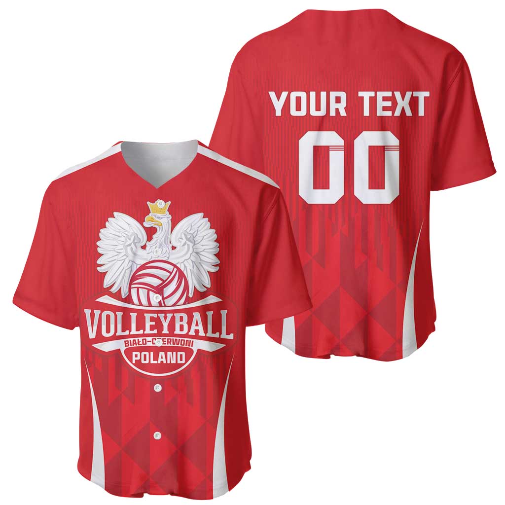 Custom Poland Volleyball Baseball Jersey Bialo–Czerwoni Go Champions