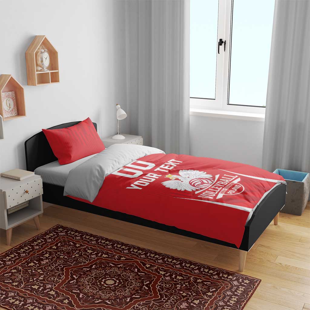 Custom Poland Volleyball Bedding Set Bialo–Czerwoni Go Champions