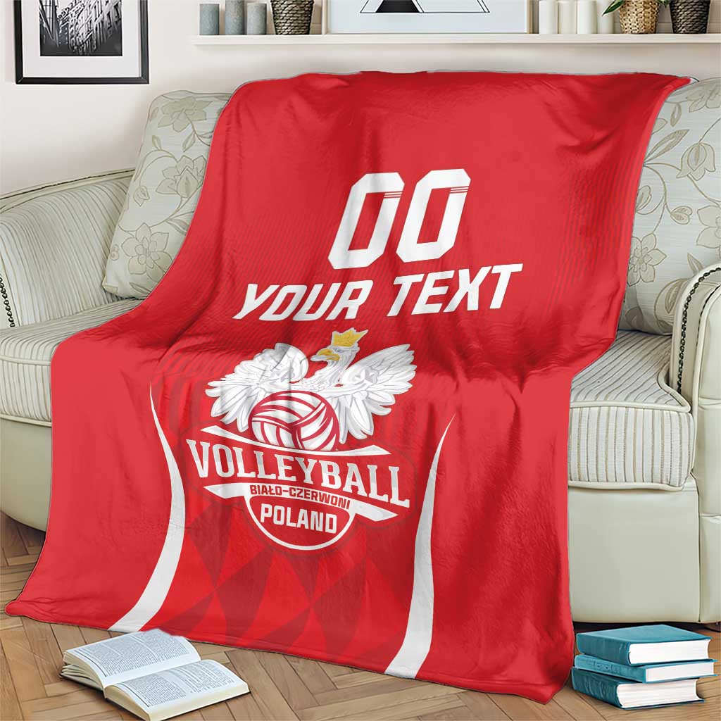 Custom Poland Volleyball Blanket Bialo–Czerwoni Go Champions