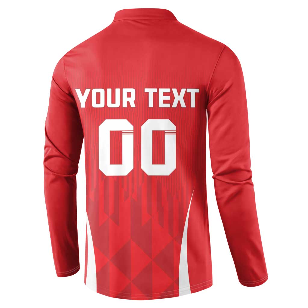 Custom Poland Volleyball Button Sweatshirt Bialo–Czerwoni Go Champions