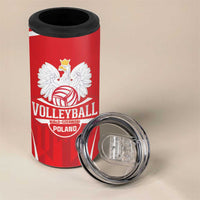 Custom Poland Volleyball 4 in 1 Can Cooler Tumbler Bialo–Czerwoni Go Champions