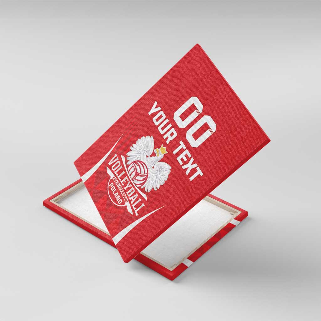 Custom Poland Volleyball Canvas Wall Art Bialo–Czerwoni Go Champions