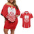 Custom Poland Volleyball Couples Matching Off Shoulder Short Dress and Hawaiian Shirt Bialo–Czerwoni Go Champions