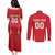 Custom Poland Volleyball Couples Matching Puletasi and Long Sleeve Button Shirt Bialo–Czerwoni Go Champions
