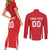 Custom Poland Volleyball Couples Matching Short Sleeve Bodycon Dress and Long Sleeve Button Shirt Bialo–Czerwoni Go Champions