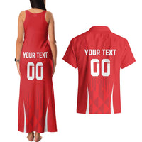 Custom Poland Volleyball Couples Matching Tank Maxi Dress and Hawaiian Shirt Bialo–Czerwoni Go Champions