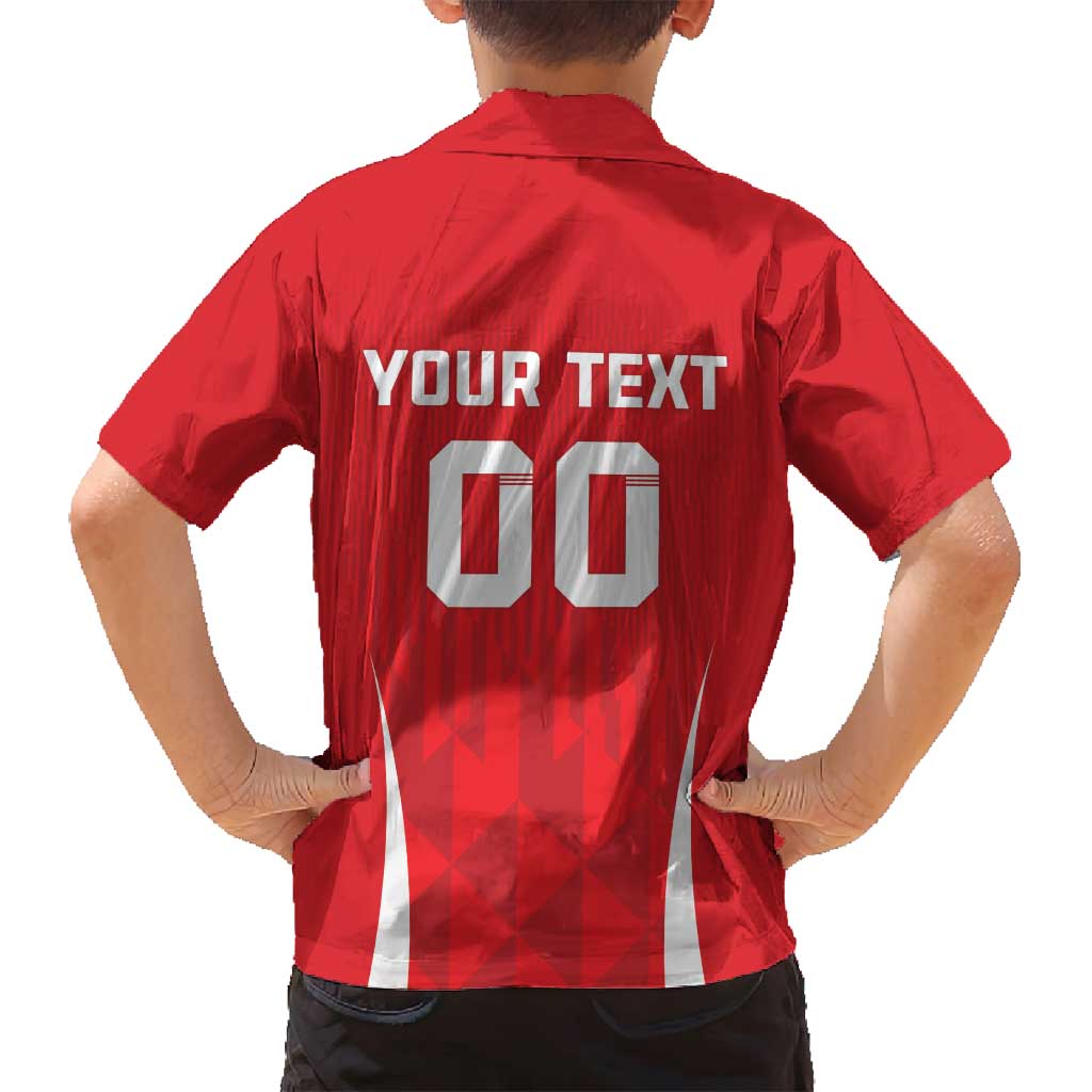 Custom Poland Volleyball Family Matching Long Sleeve Bodycon Dress and Hawaiian Shirt Bialo–Czerwoni Go Champions
