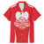 Custom Poland Volleyball Family Matching Mermaid Dress and Hawaiian Shirt Bialo–Czerwoni Go Champions