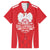 Custom Poland Volleyball Family Matching Off The Shoulder Long Sleeve Dress and Hawaiian Shirt Bialo–Czerwoni Go Champions