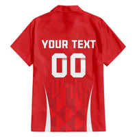 Custom Poland Volleyball Family Matching Off The Shoulder Long Sleeve Dress and Hawaiian Shirt Bialo–Czerwoni Go Champions