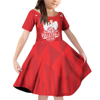 Custom Poland Volleyball Family Matching Off Shoulder Short Dress and Hawaiian Shirt Bialo–Czerwoni Go Champions