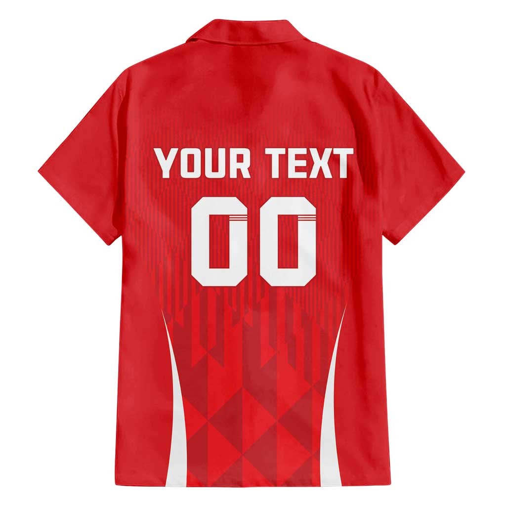 Custom Poland Volleyball Family Matching Off Shoulder Short Dress and Hawaiian Shirt Bialo–Czerwoni Go Champions