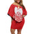 Custom Poland Volleyball Family Matching Off Shoulder Short Dress and Hawaiian Shirt Bialo–Czerwoni Go Champions