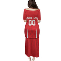 Custom Poland Volleyball Family Matching Puletasi and Hawaiian Shirt Bialo–Czerwoni Go Champions