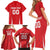 Custom Poland Volleyball Family Matching Short Sleeve Bodycon Dress and Hawaiian Shirt Bialo–Czerwoni Go Champions