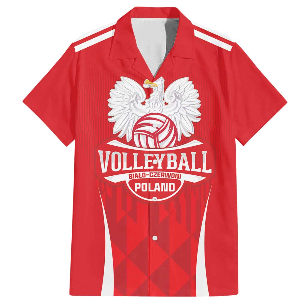 Custom Poland Volleyball Family Matching Tank Maxi Dress and Hawaiian Shirt Bialo–Czerwoni Go Champions