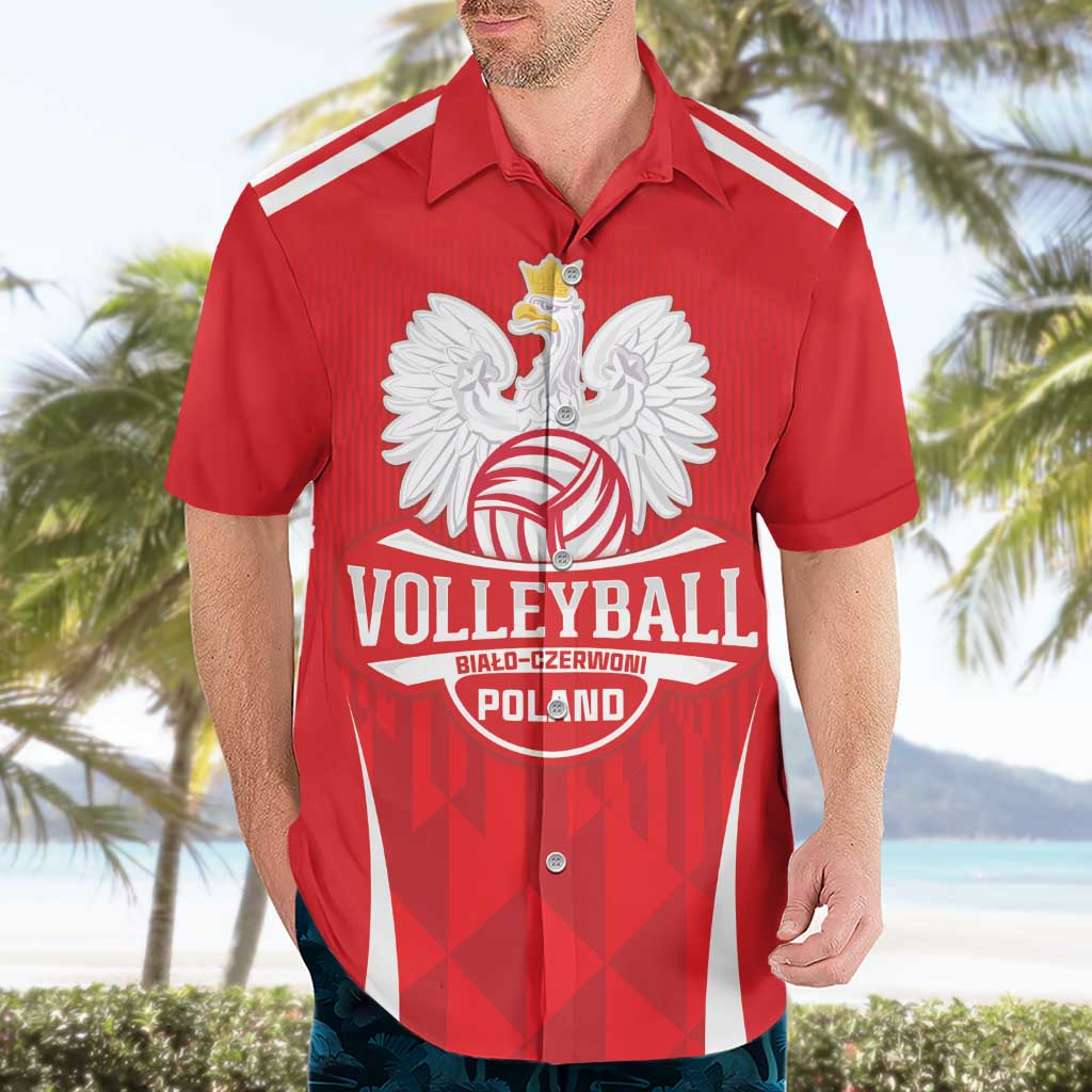 Custom Poland Volleyball Hawaiian Shirt Bialo–Czerwoni Go Champions