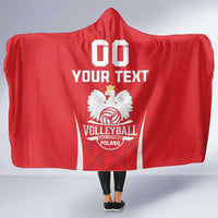 Custom Poland Volleyball Hooded Blanket Bialo–Czerwoni Go Champions