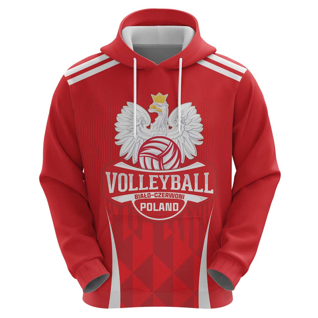 Custom Poland Volleyball Hoodie Bialo–Czerwoni Go Champions