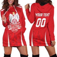 Custom Poland Volleyball Hoodie Dress Bialo–Czerwoni Go Champions