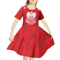 Custom Poland Volleyball Kid Short Sleeve Dress Bialo–Czerwoni Go Champions