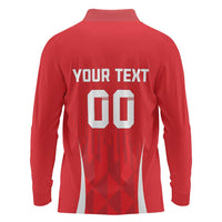 Custom Poland Volleyball Long Sleeve Polo Shirt Bialo–Czerwoni Go Champions