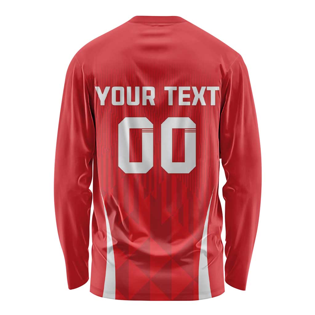 Custom Poland Volleyball Long Sleeve Shirt Bialo–Czerwoni Go Champions