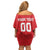 Custom Poland Volleyball Off Shoulder Short Dress Bialo–Czerwoni Go Champions