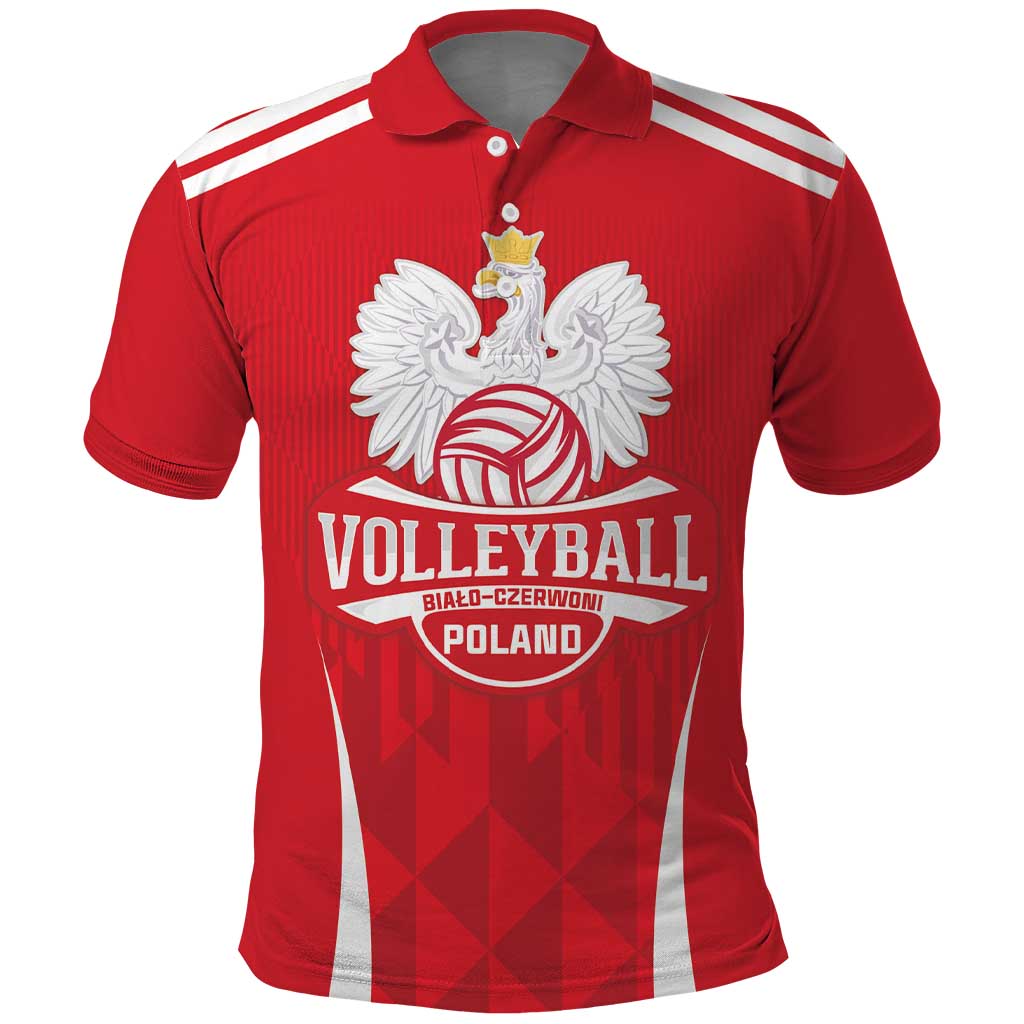 Custom Poland Volleyball Polo Shirt Bialo–Czerwoni Go Champions