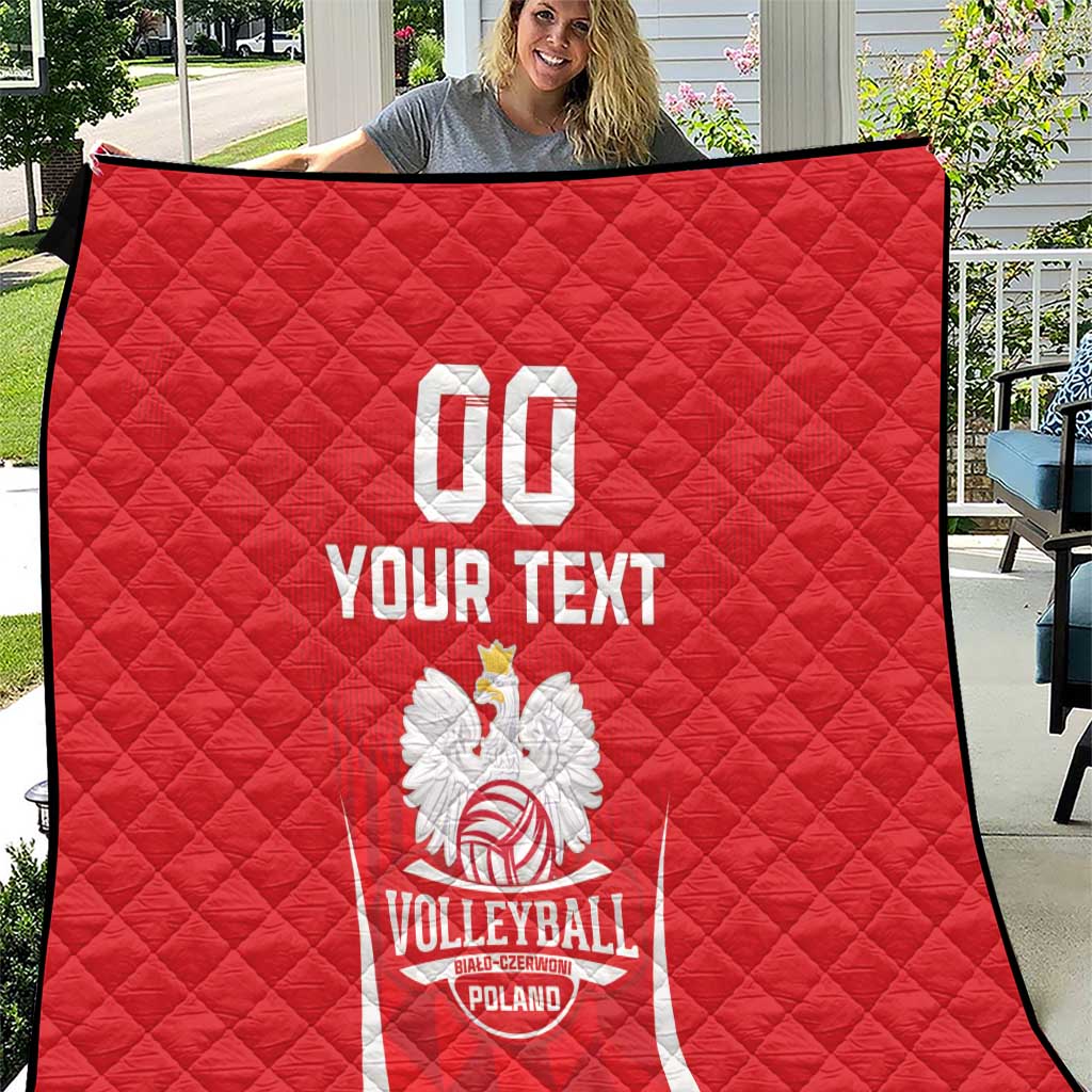 Custom Poland Volleyball Quilt Bialo–Czerwoni Go Champions