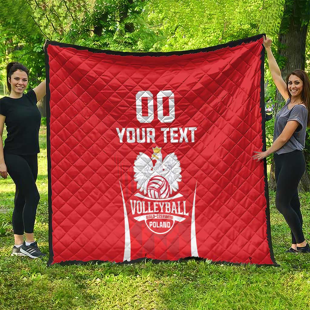 Custom Poland Volleyball Quilt Bialo–Czerwoni Go Champions