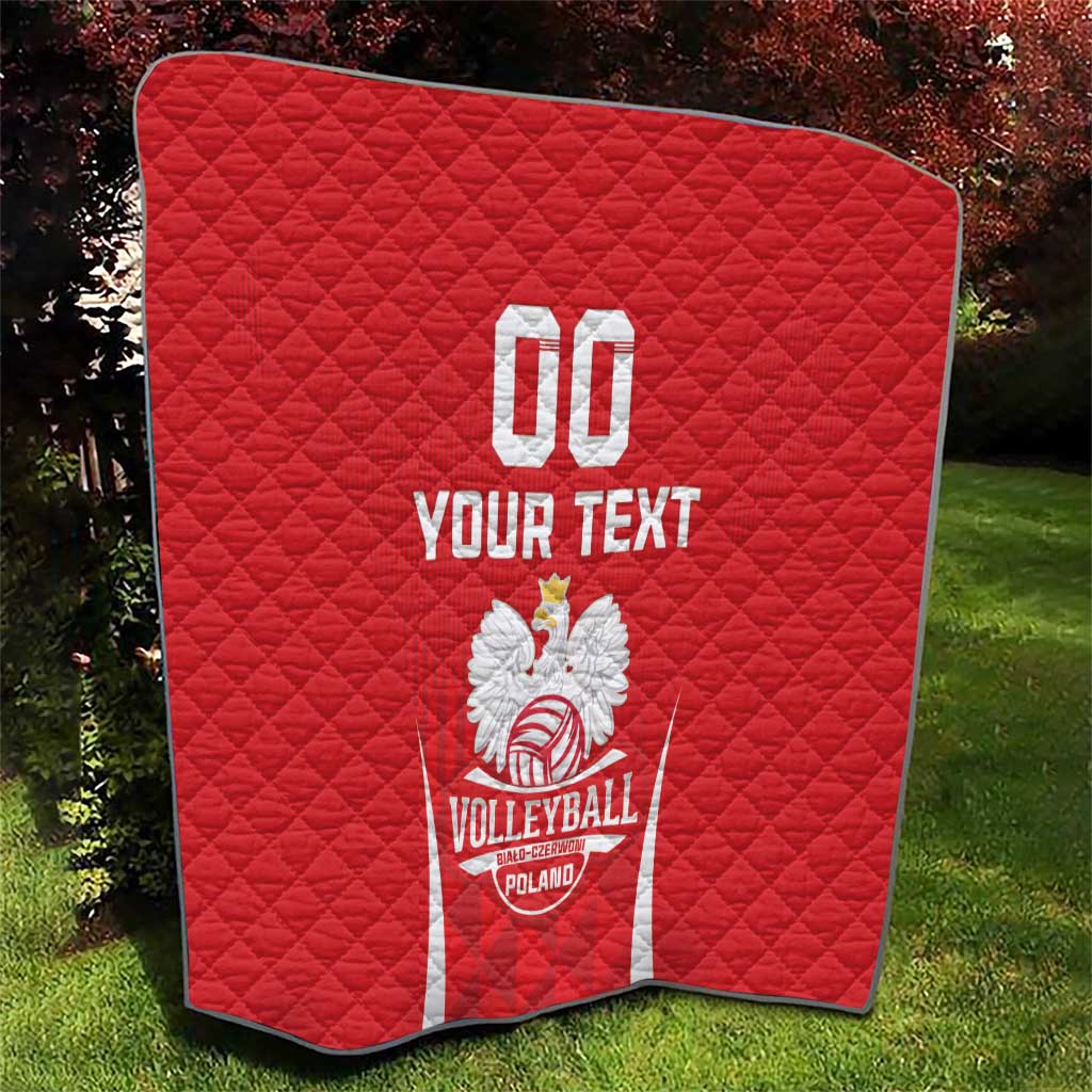 Custom Poland Volleyball Quilt Bialo–Czerwoni Go Champions