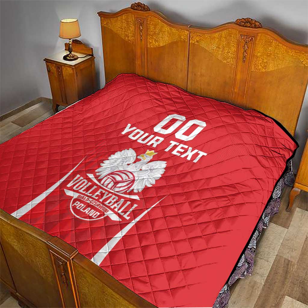 Custom Poland Volleyball Quilt Bialo–Czerwoni Go Champions