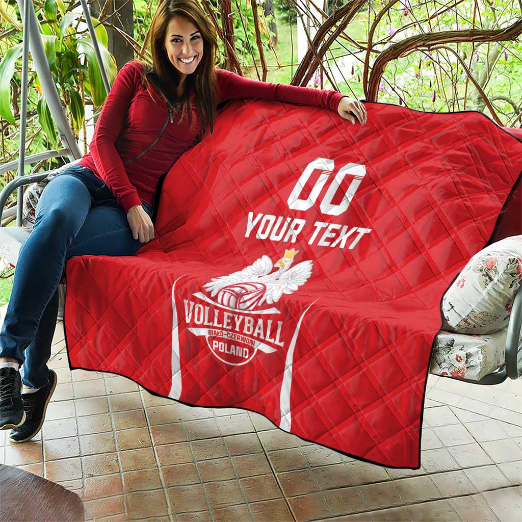 Custom Poland Volleyball Quilt Bialo–Czerwoni Go Champions