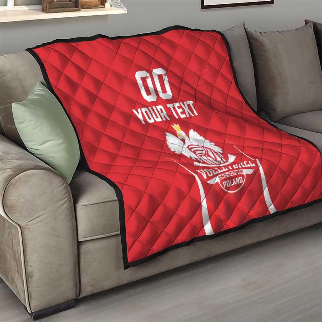 Custom Poland Volleyball Quilt Bialo–Czerwoni Go Champions