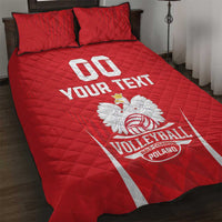 Custom Poland Volleyball Quilt Bed Set Bialo–Czerwoni Go Champions
