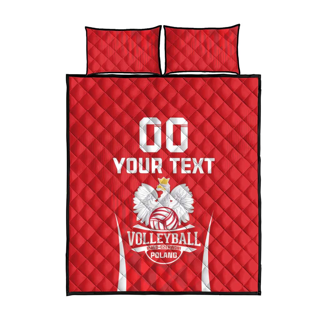 Custom Poland Volleyball Quilt Bed Set Bialo–Czerwoni Go Champions