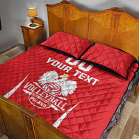 Custom Poland Volleyball Quilt Bed Set Bialo–Czerwoni Go Champions