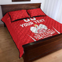 Custom Poland Volleyball Quilt Bed Set Bialo–Czerwoni Go Champions