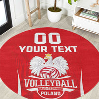Custom Poland Volleyball Round Carpet Bialo–Czerwoni Go Champions