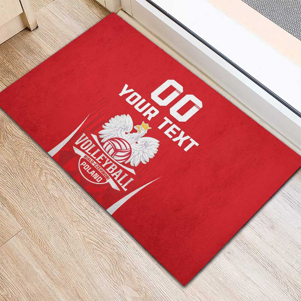 Custom Poland Volleyball Rubber Doormat Bialo–Czerwoni Go Champions