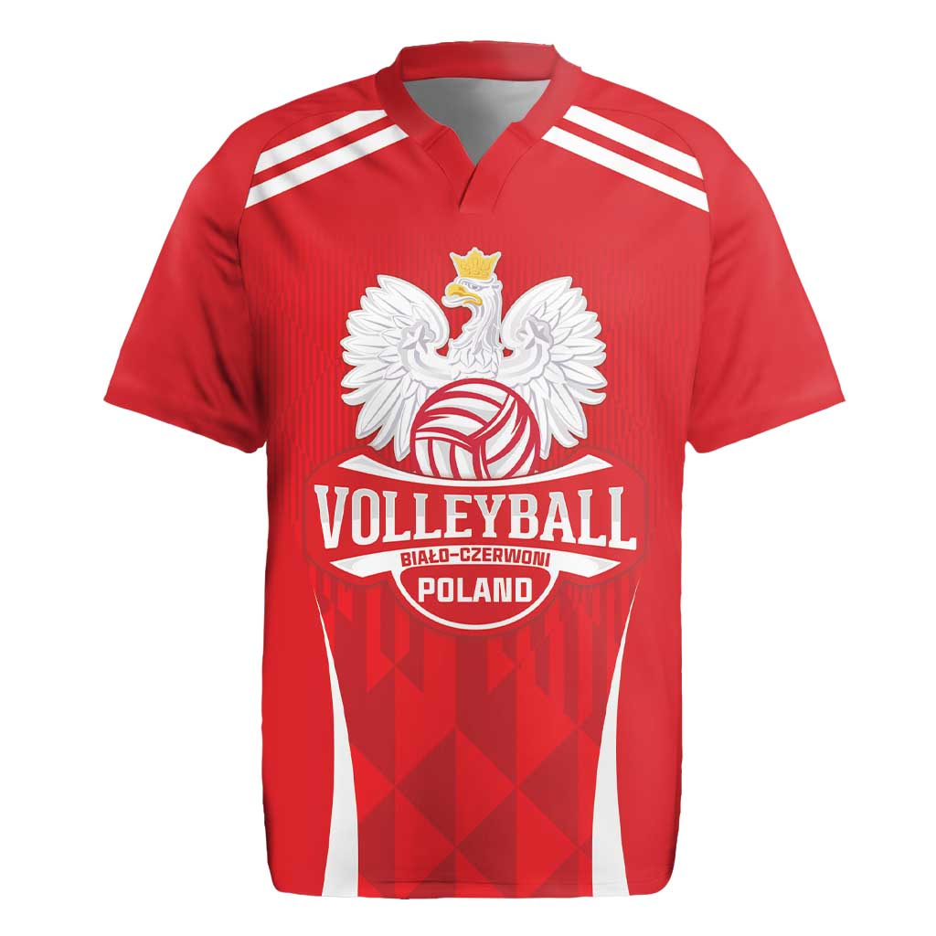 Custom Poland Volleyball Rugby Jersey Bialo–Czerwoni Go Champions